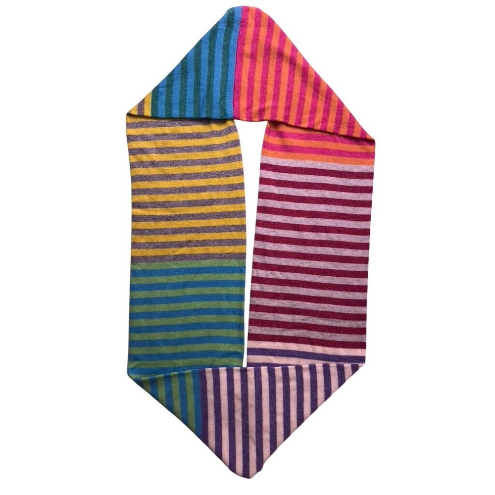 Sundance Infinity Scarf Women One Size Multi Color Excellent Striped Knit Scarf